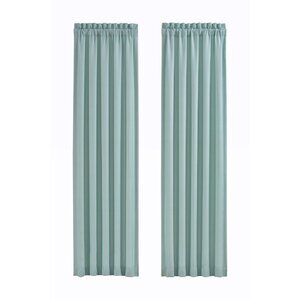 NWT Royal Court Coastal Nautical Window Curtain Panel Pair Aqua Blue Green 84x41